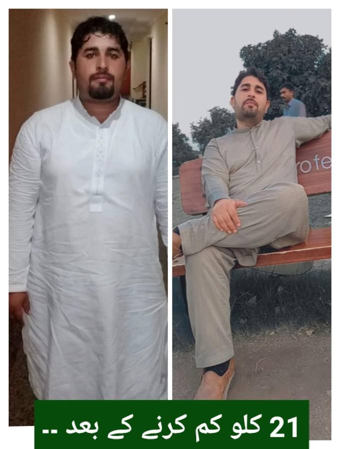 Client before and after photo