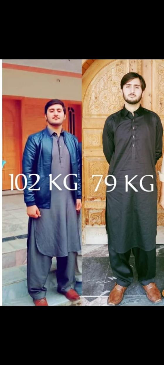 Client message and progress photos shared with permission