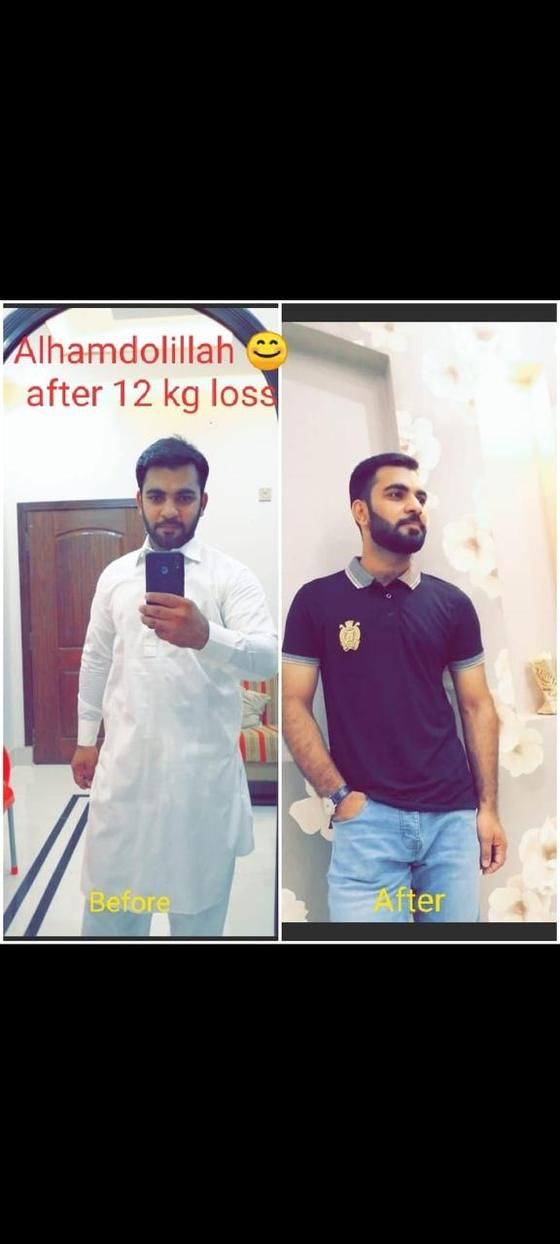 Client message and progress photos shared with permission