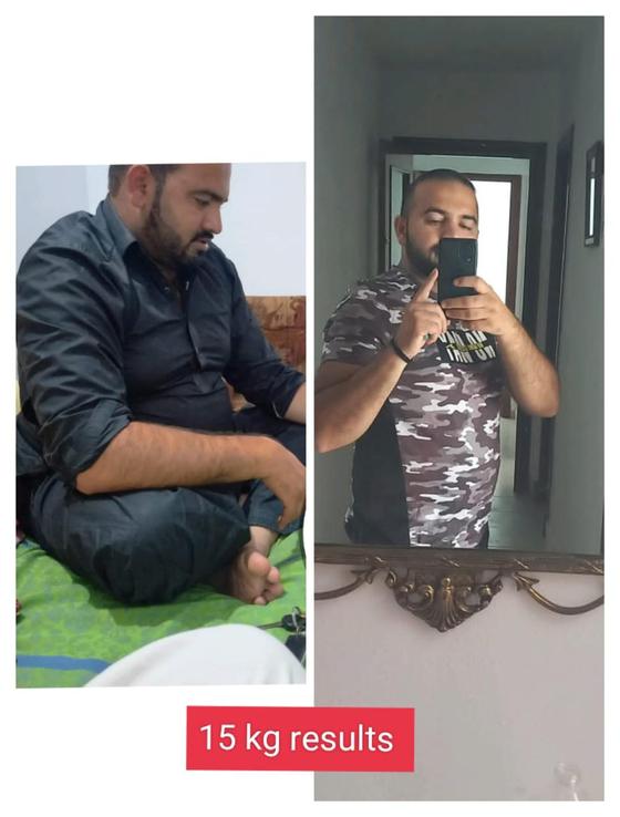 Client message and progress photos shared with permission
