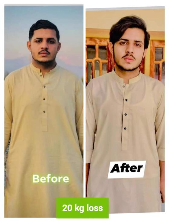 Client message and progress photos shared with permission
